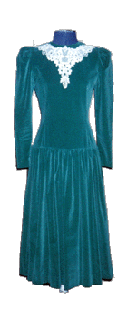 Green Velveteen Christmas Dress