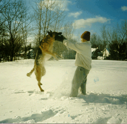 This is my Dad and me!, Woof, woof...