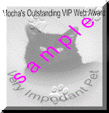 Mocha's Outstanding VIP Web Award.