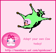 a pink cow