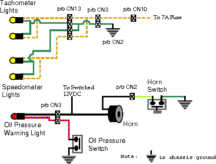 Instrument Light and Horn System Diagram