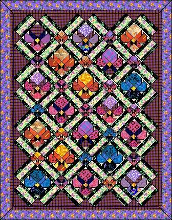 Pansy quilt