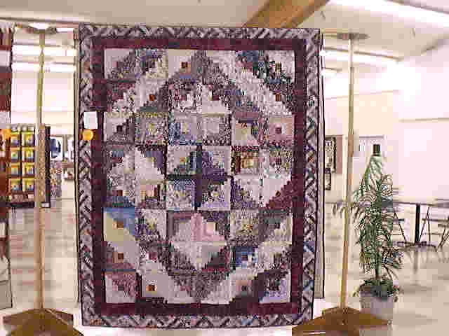 My Floral Log Cabin quilt