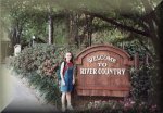 Here is Heather at the entrance to River Country