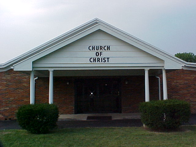 Looking at the church entrance