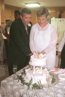 cutting the cake