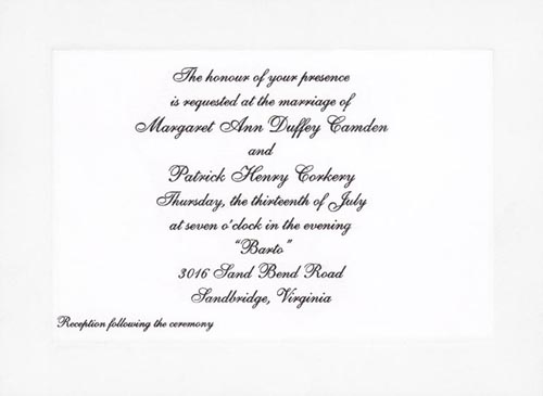 wedding invitation