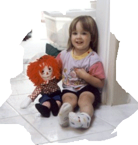 Alanna and Raggedy Andy (Juli's BB's bday present)