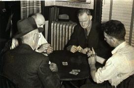 Card Playing in the Dining Room