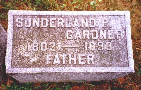 Grave of Sunderland P. Gardner