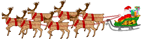 Santa and deers