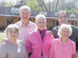 (left to right) Angie Crawley Gordon, Bert Canova, Jane Canova Bush, Bill Canova, and Viola Canova Clarke at Heritage Park. David Worthington