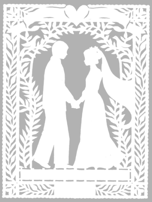 Wedding Scherenschnitte Pattern