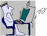 Picture of a man at a computer.