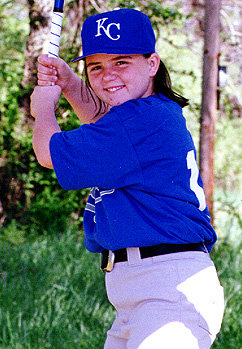 Amanda Playing Little League