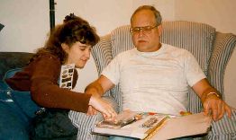 Me showing Dad how to work his photo album.