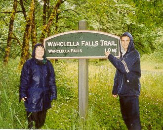 Diane and Mark after taking the long version of Wahclella Falls trail