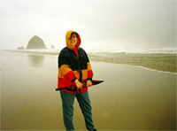 Julia at Haystack Rock