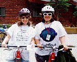 Linda and I mountain biking in Keystone