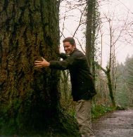 Monte force to hug a tree