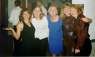 Julie, Julia, Cathy, Shari, Nicola at 10th Reunion