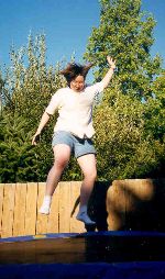 Kelly on trampoline