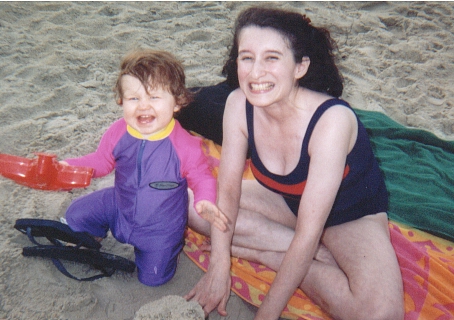 Emily and mama with cheeeeeeeeezy grins