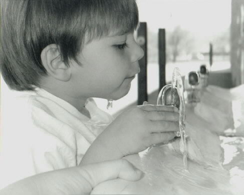 Steven at the Water Fountain