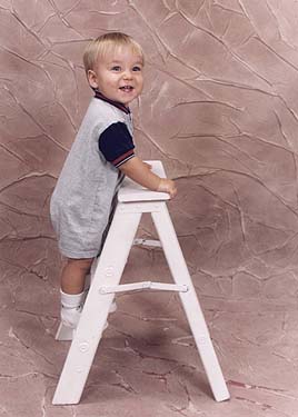 Climbing a ladder