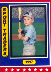 Matthew's Little League Baseball card