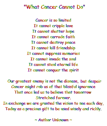 What Cancer Cannot Do