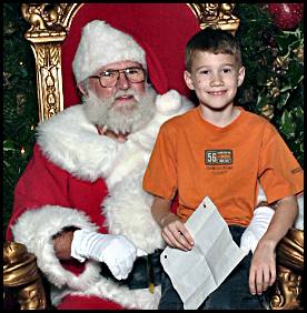 Benjamin with Santa 2001