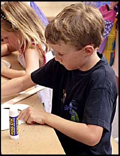 Making masks at Epcot