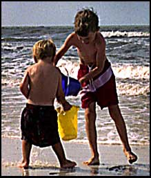 Benjamin and John at the beach