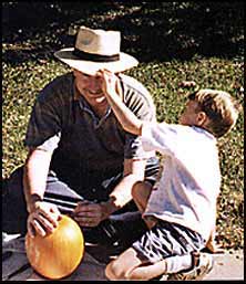 Cutting a pumpkin