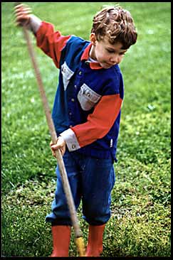 Working in the yard