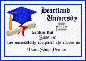 My Paint Shop Pro 101 diploma