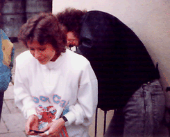 Brian signing my sweatshirt, 1989!