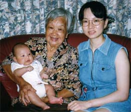 Adriel with great grandma and mommy