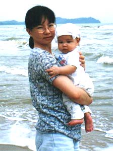 Adriel's first time at the beach