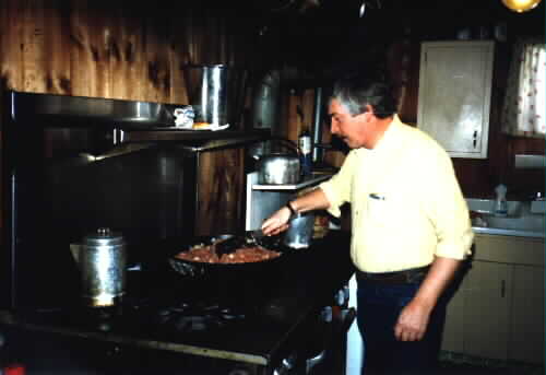 Bill Yerrick cooking Chili at Little Meadows Hunt Club