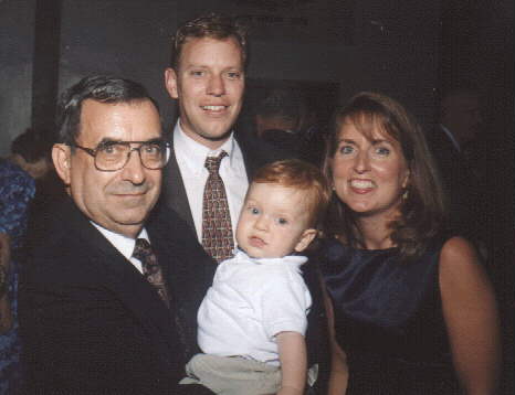 There's my Nonno posing with Aunt Marisa, Uncle Mike, and Baby Jack