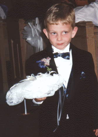 Closeup of the Ring Bearer.