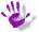 purple hand print bullet