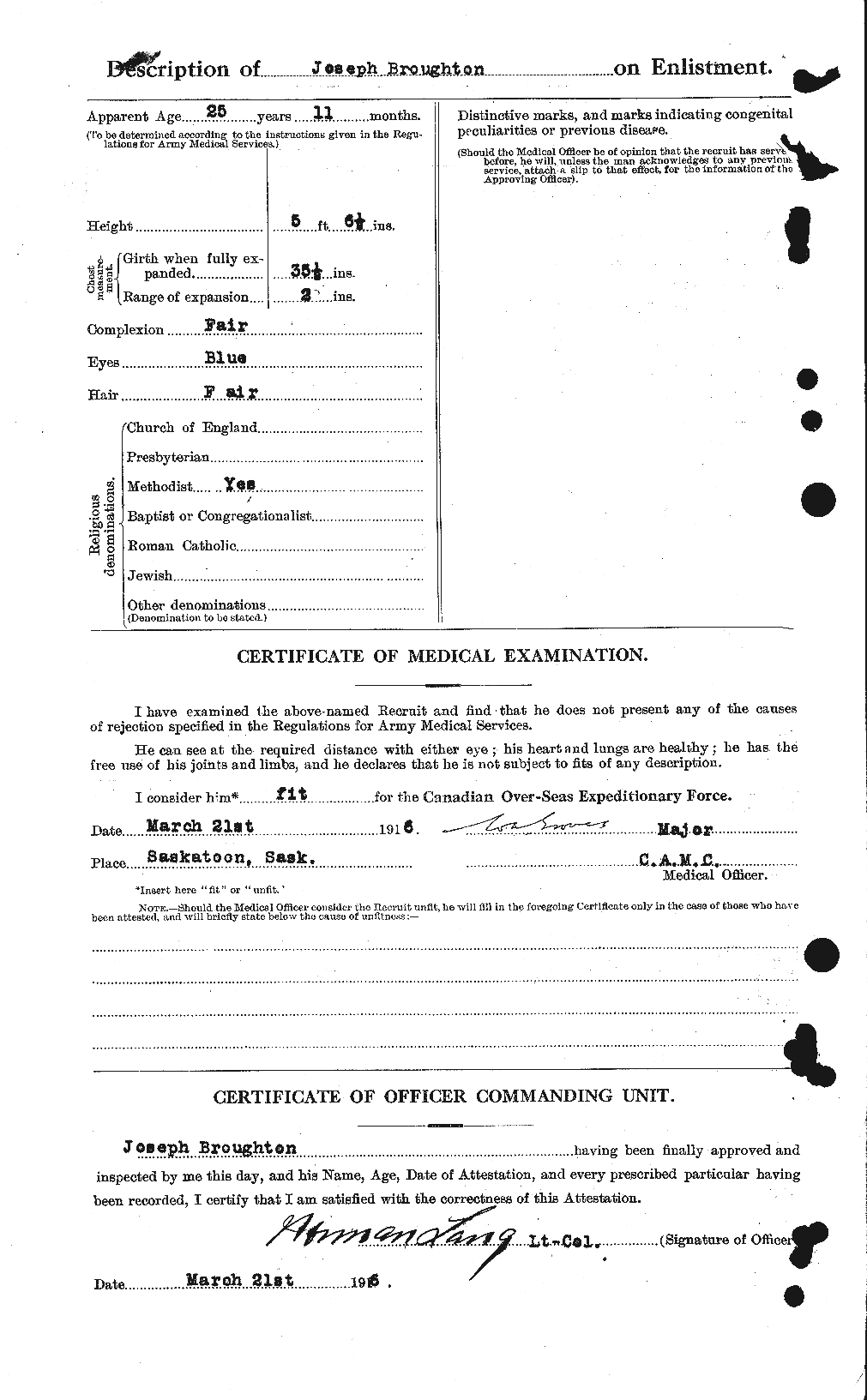 Back Page of Attestation Form