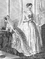 Godey Illustration of Bridal Gowns