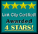 Awarded 4 stars by Link City!