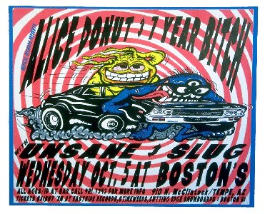 Photo of 7 Year Bitch concert poster from October 5, 1994