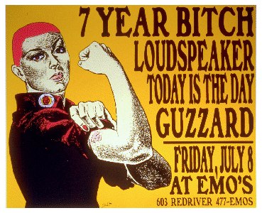 Photo of 7 Year Bitch concert poster from July 8, 1994