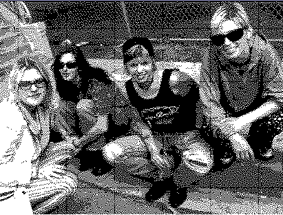 Stylized group photo of 7 Year Bitch from 1994